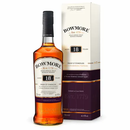 Confezione di Bowmore 18 Y.O.