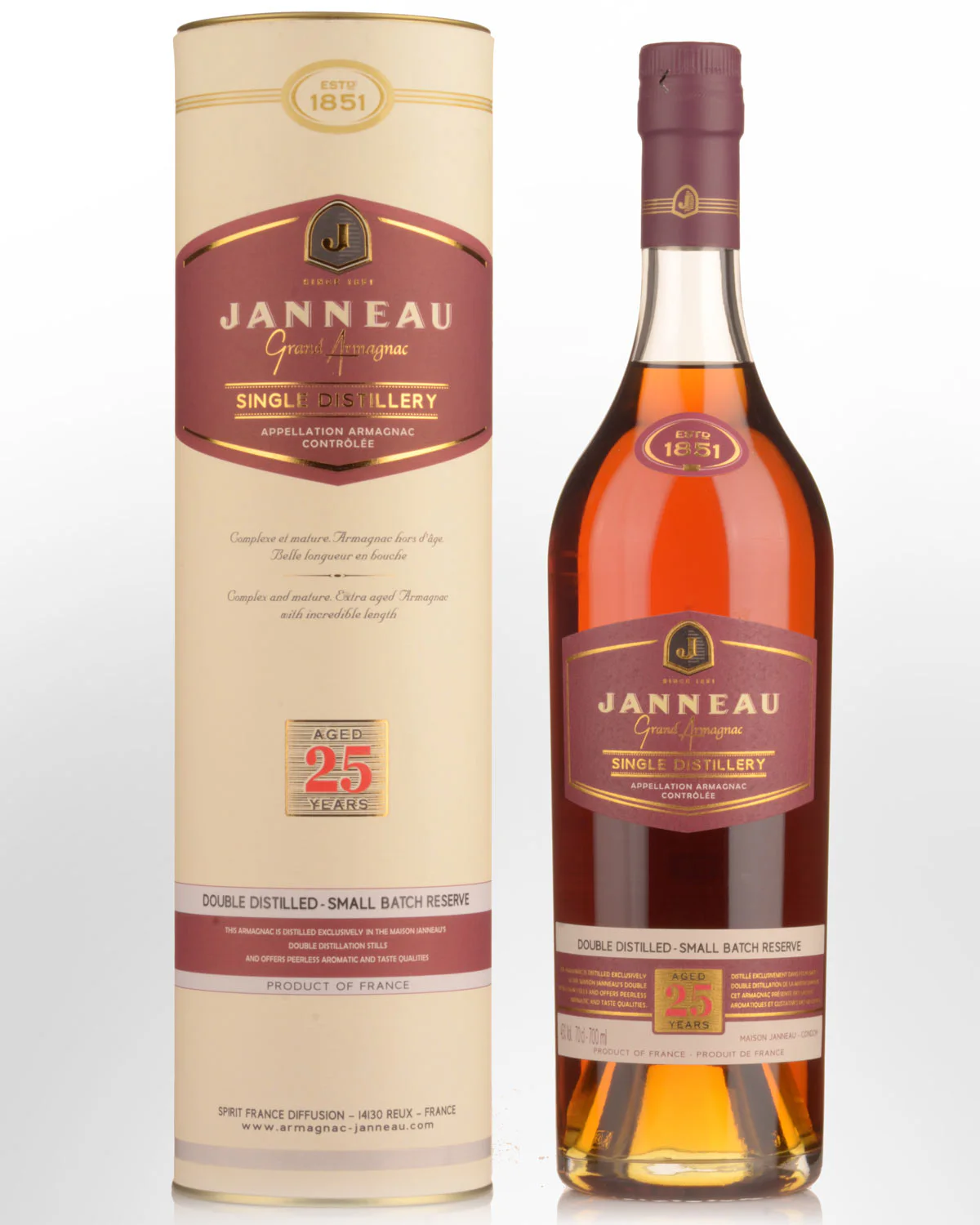 Confezione di Janneau Grand Armagnac 25YO