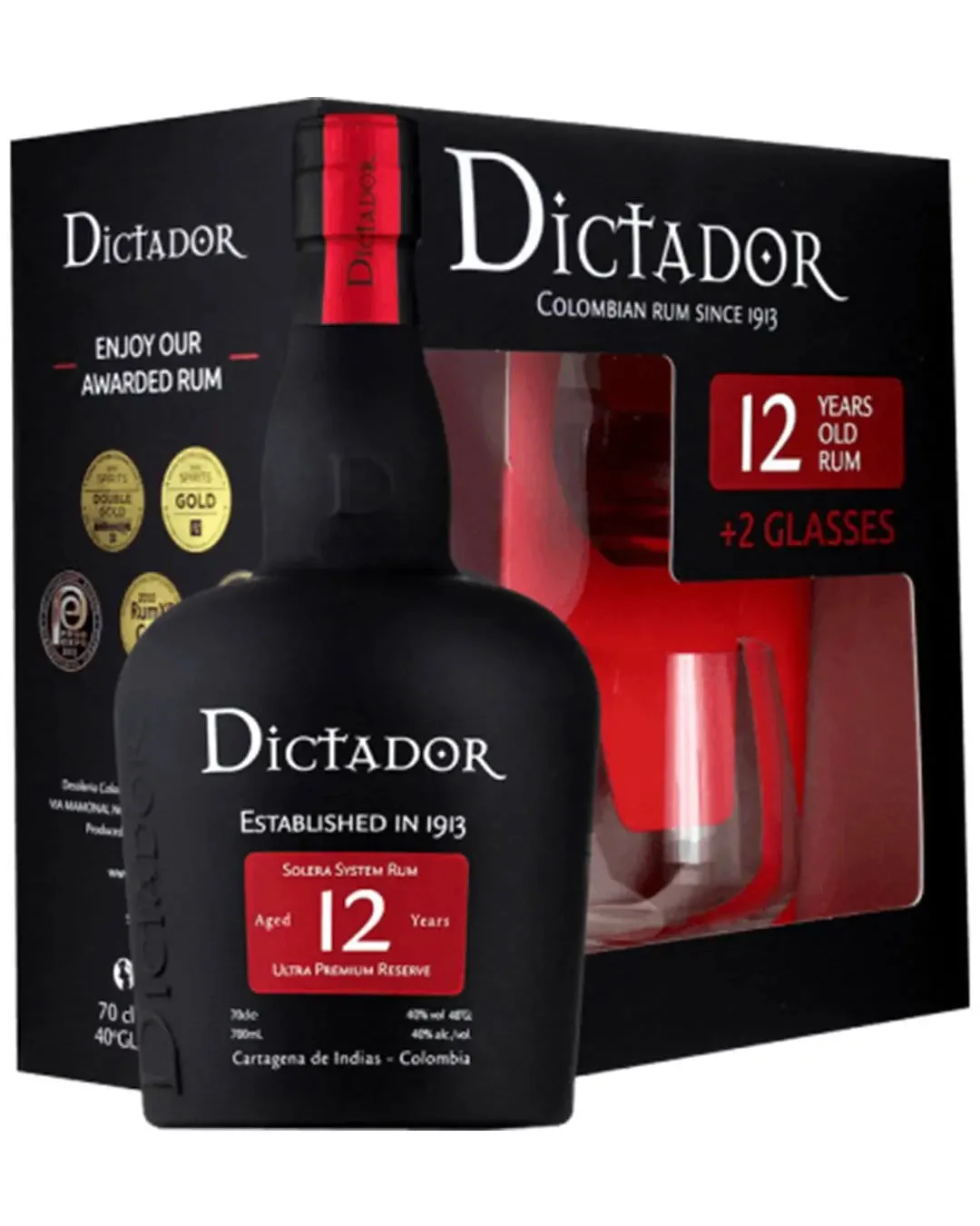 Dictador 12 Y.O. 0.70 +1 Bicchieri: vista principale