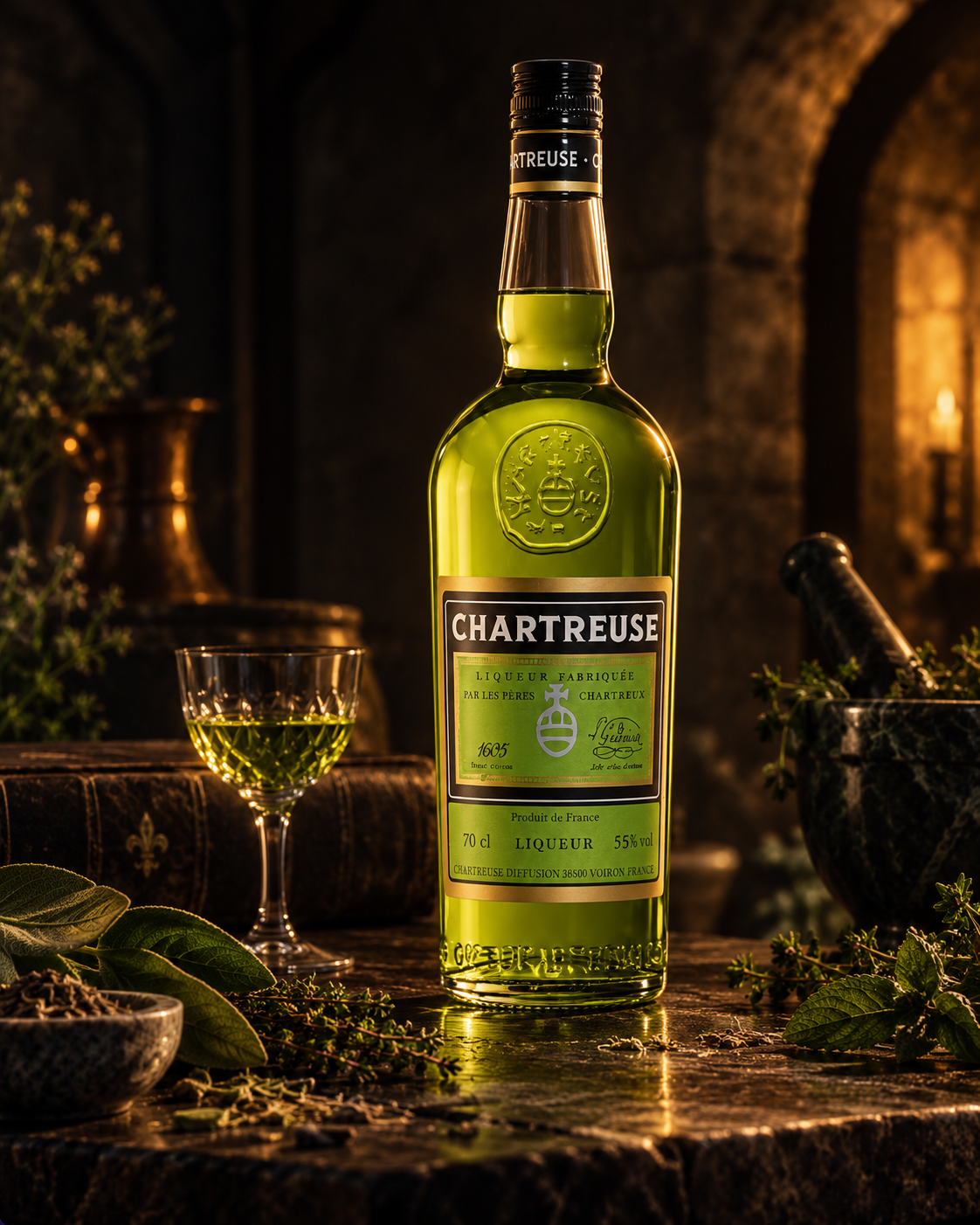 Chartreuse tra erbe aromatiche e ombre profonde