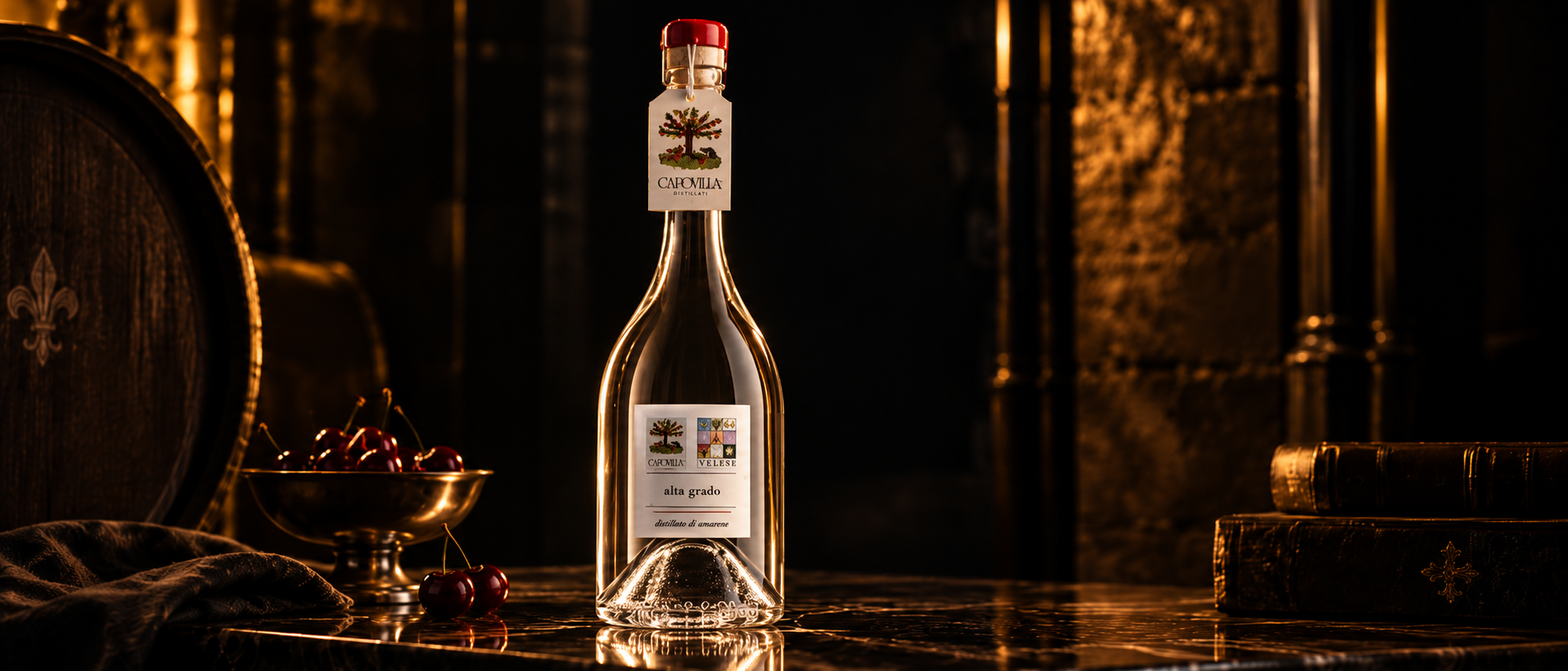 Capovilla Grappa di Amarene in un ambiente artigianale e raffinato